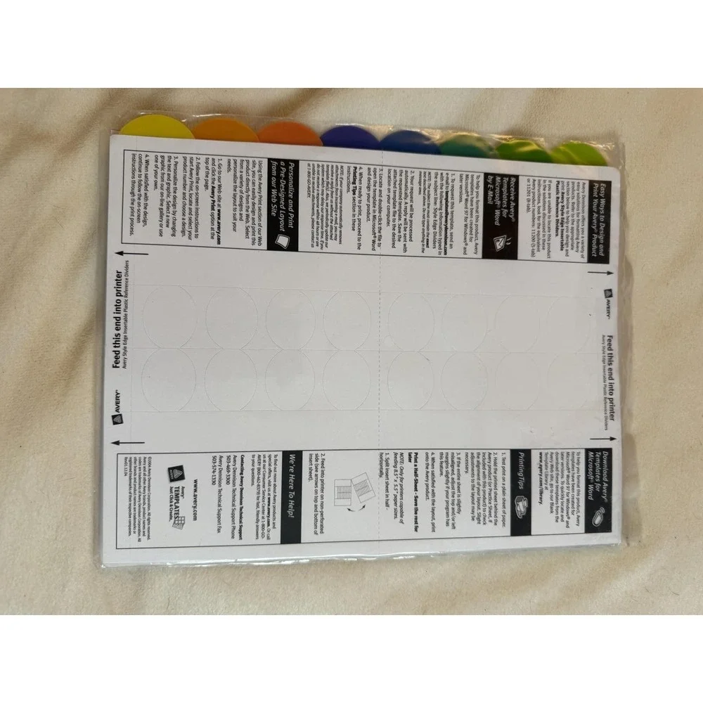 NWT Eight dividers colorful